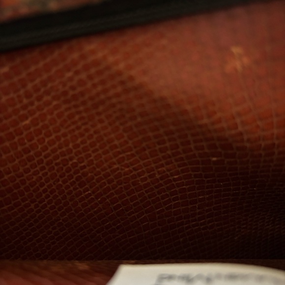 Rare Carol Hearty Croc- Embossed Butterfly Backpack Pristine handmade vintage - Picture 7 of 7